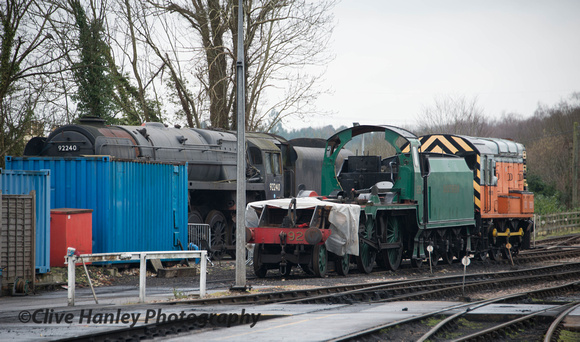 Riddles 9F no 92240 and Maunsell Schools Class no 30928 Stowe