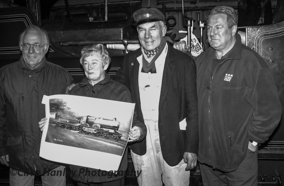 Mike Notley (left) with the late Pat Churchill, Ray Churchill and ? from the NRM.