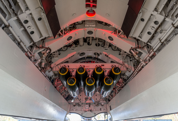 A view into the bomb bay.
