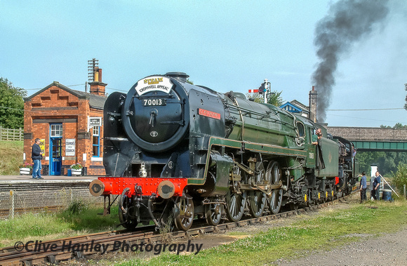 70013 was propelled to Quorn by newly restored Standard 2 no 78019