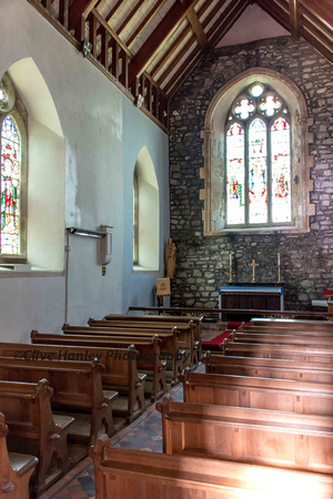A small lady chapel was brighter and is probably where services are held.