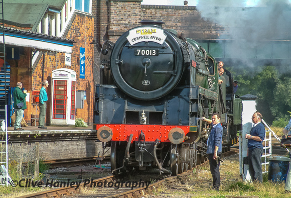 The reason for the visit to the GCR was to see 70013 Oliver Cromwell wheeled out before restoration.