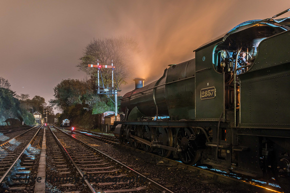 GWR 2-8-0 no 2857 was in steam at Bewdley