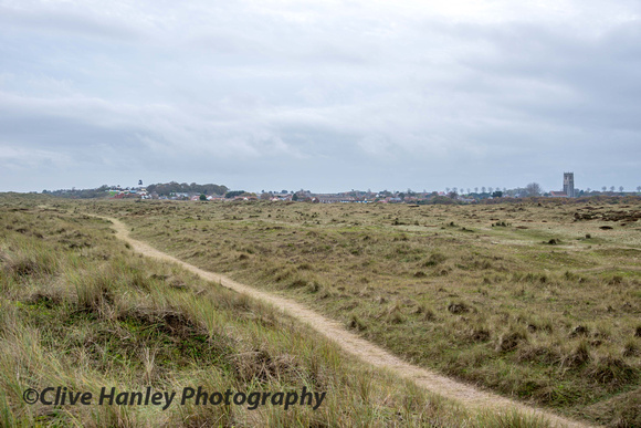 The Norfolk Coastal Footpath winds its way through the Dunes.