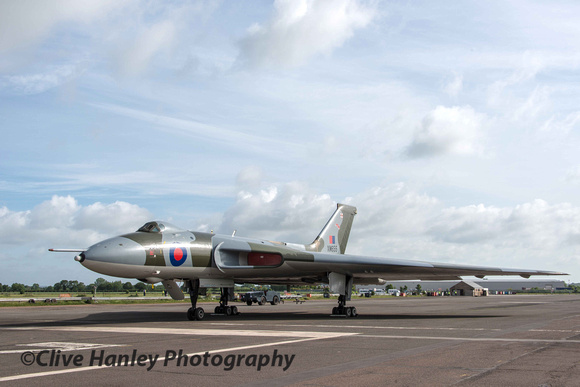 XM655 has now been moved over to the area of Runway 23 following its sweeping to remove market debris.