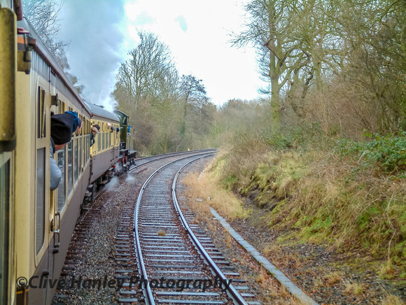 Rounding the curve from Hatton West junction to South junction