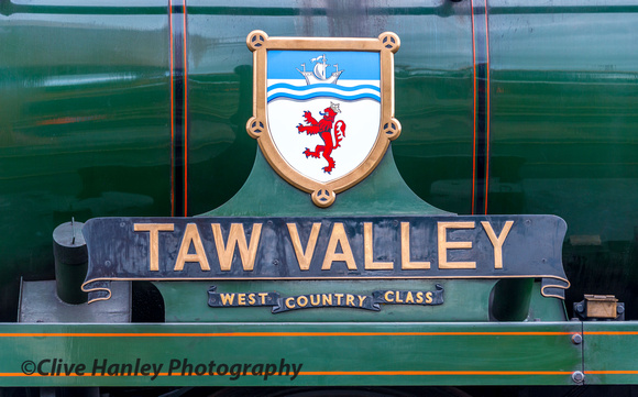 Neamplate from no 34027 Taw Valley