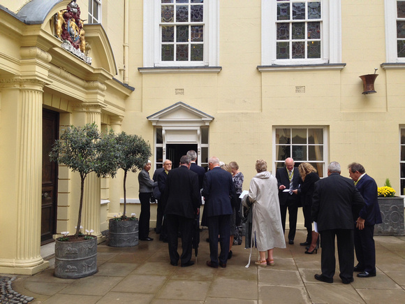 A short walk was required to Black Friars Lane after the service. The luncheon was in the Apothercaries Hall.