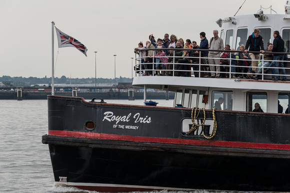 The Royal Iris ferry arrives at the landing stage.