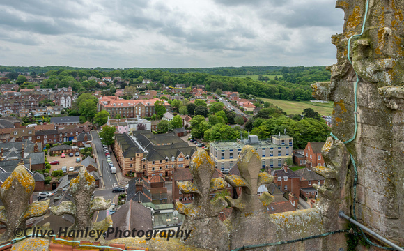 Views from the top of the church tower.