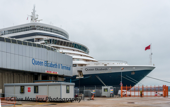 Queen Elizabeth on the Queen Elizabeth II terminal.