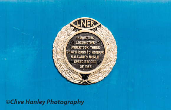 This badge had been unveiled the previous day. In the style of that applied to 4468 Mallard
