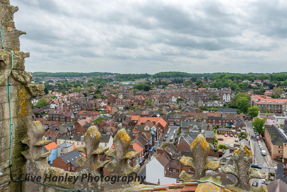 Views from the top of the church tower.