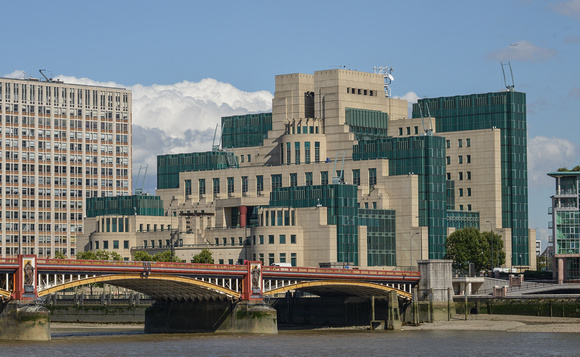 The SIS Building. Headquarters of MI5 & MI6. Famously blown up in the James Bond film "Skyfall"