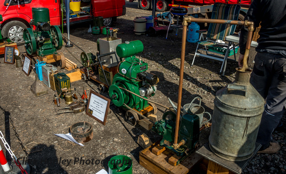 Stationary engines. Closest one is pumping water.