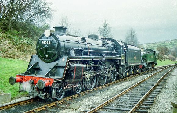 At Oxenhope 78078 is coupled to GWR   2-6-2T no 6106