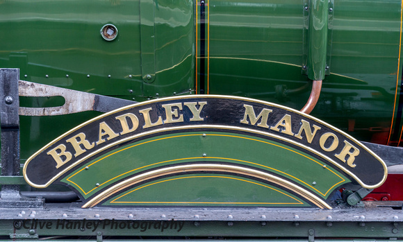Nameplate from no 7802 Bradley Manor