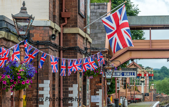 The flags and bunting was out on Bewdley station.