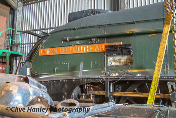 Inside Bridgnorth shed was Gresley A4 Pacific no 60009 Union of South Africa.