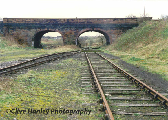 The remaining track was being used as a headshunt for goods wagons delivering pallets of tinplate.