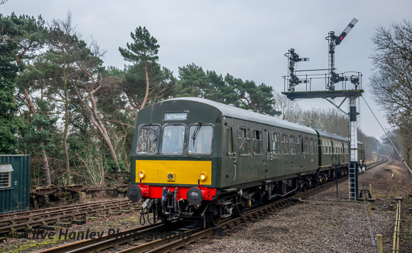 The DMU returns from Leicester and is approaching Rothley.