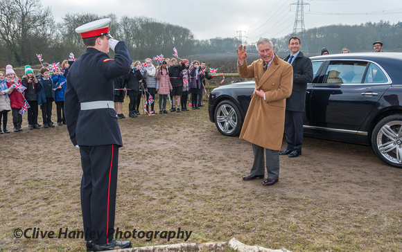 Prince Charles with the Lord Lieutenant's Cadet - Lance Corporal Carpenter