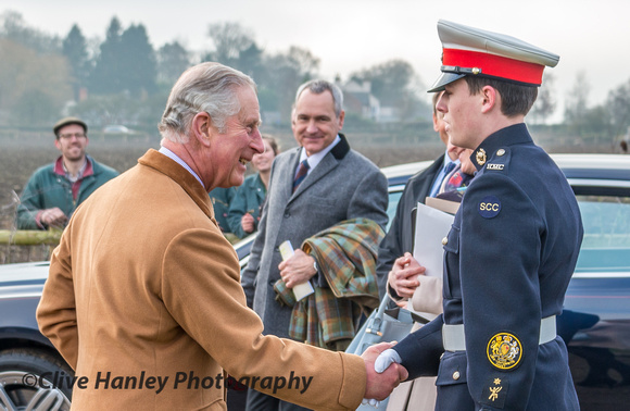 Prince Charles with Lance Corporal Carpenter - The Lord Lieutenants Cadet