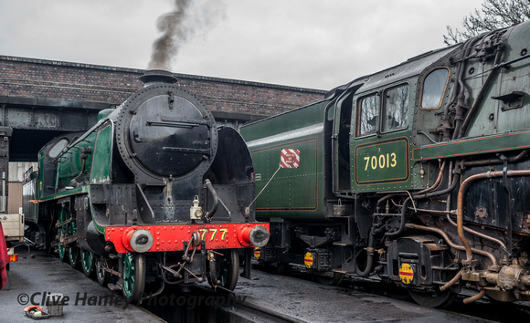 30777 was being warmed up to haul the dining train.