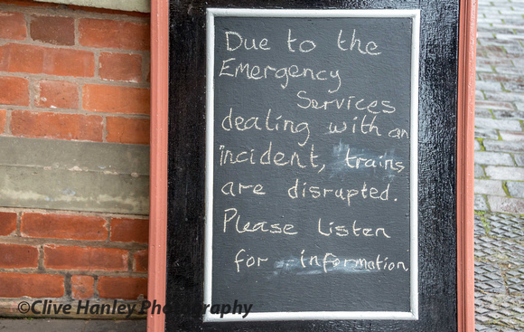 Back at Bewdley station a notice was displayed....