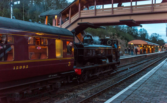 7714 arrives at Bewdley with the 5.35 from Highley.