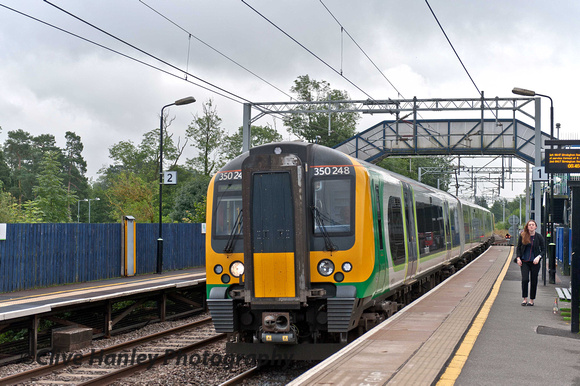 Desiro electric unit no 350248 arrives at Berkswell. The ride on these units is unbelievably smooth and quiet.
