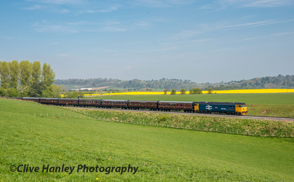 50049 descends Eardington bank with the 1.05 from Bridgnorth