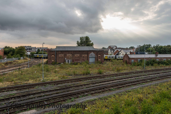 These sidings used to be filled with the Class 502 EMU's. Now all more modern units appear to be stored at Sandhills.