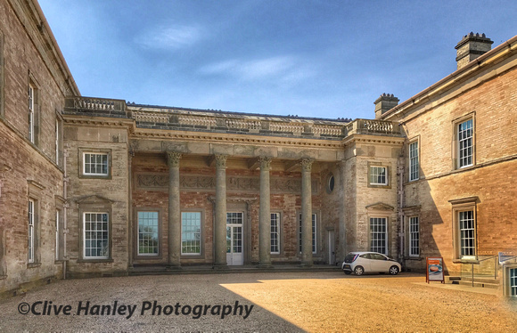 The front of Compton Verney. Why park a car there!!!!!!!!!!!