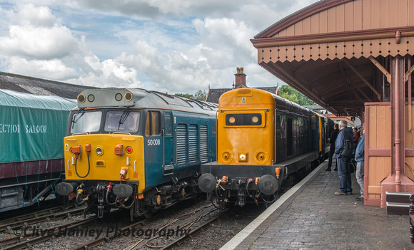 The Class 20's arrive in Bewdley from Bridgnorth