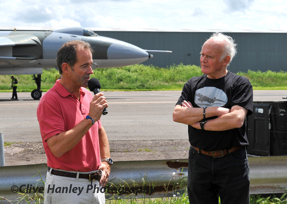 13.21pm. The two Jo(h)n Tye's entertain the spectators with fascinating insights to a pilots life.