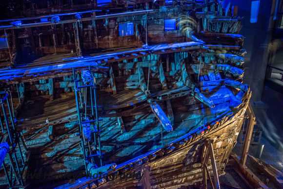 Only half of the ship has survived after being covered in silt and sand which preserved the wood from decomposition.