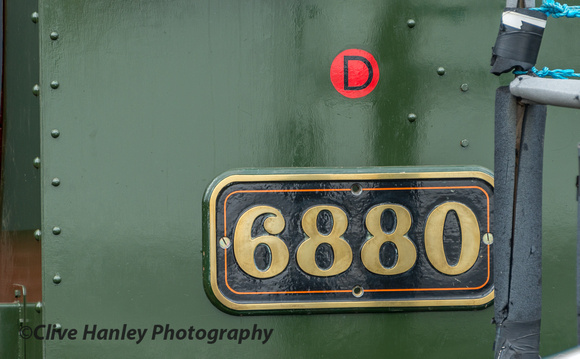 The cab side number for new build no 6880 Betton Grange