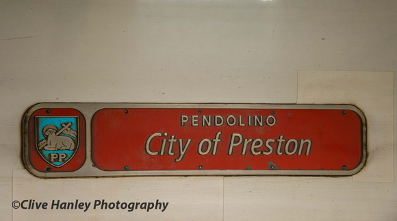 Finally down on platform 6 and the Pendelino set was named City of Preston.