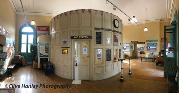Inside the station building is the ticket office.