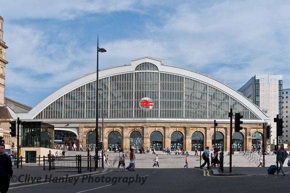Finally the exterior of Lime Street Station is revealed in all its glory.