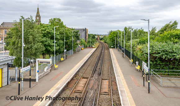 The view south towards Liverpool from Oriel Road station.