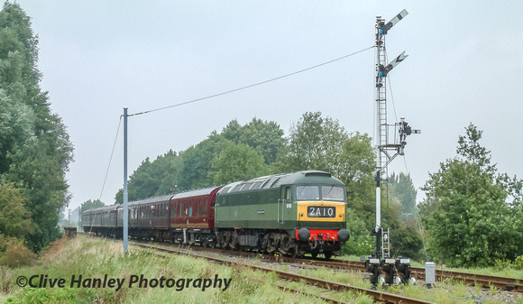 Brush Class 47 no D1705 slows for the stop at Quorn