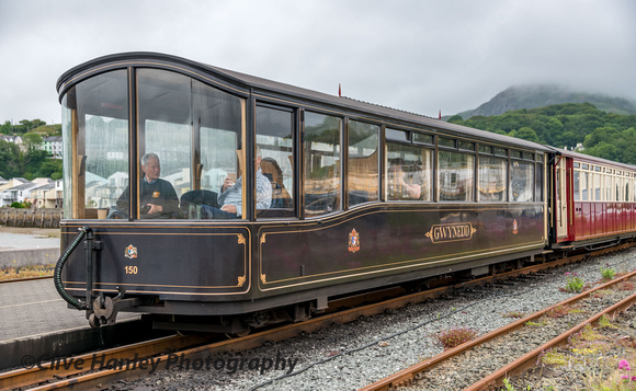 Meanwhile the Welsh Highland Railway train was preparing to depart into the mountains.