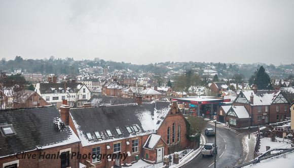 11.45am. Finally we get going with a view across the rooftops of Bewdley