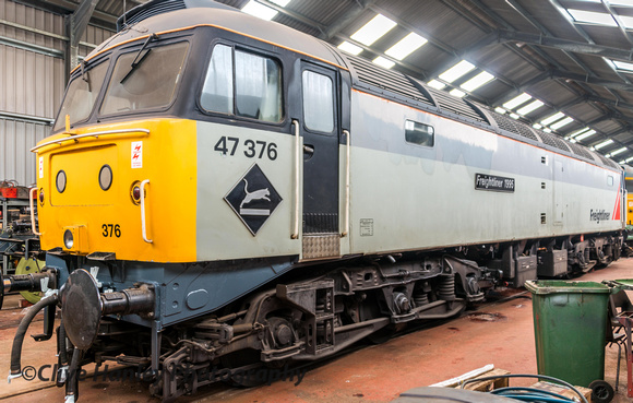 I was given permission to take a look around the diesel depot. Class 47 no 47376 (D1895)