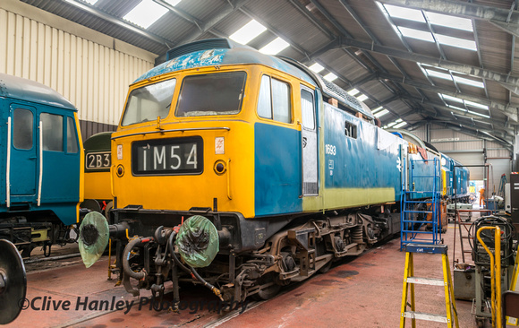 Class 47 no.(D)1693 (47105)was undergoing a major engine overhaul.