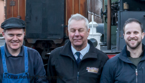 The train guard proves he can do the job with his eyes closed!