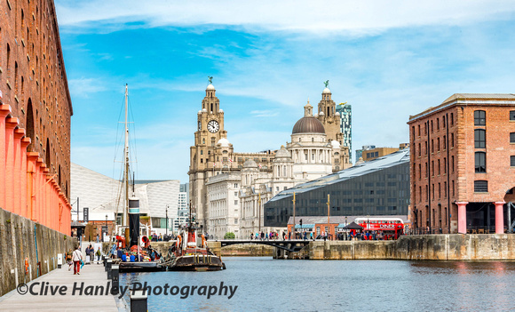 Looking back at the 3 Graces. Mersey Docks & harbour Board building, Cunard Building and the Liver