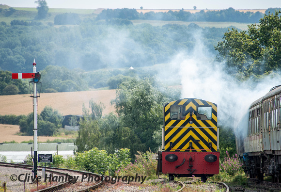 The Winchcombe shunter was being fired up for duty.